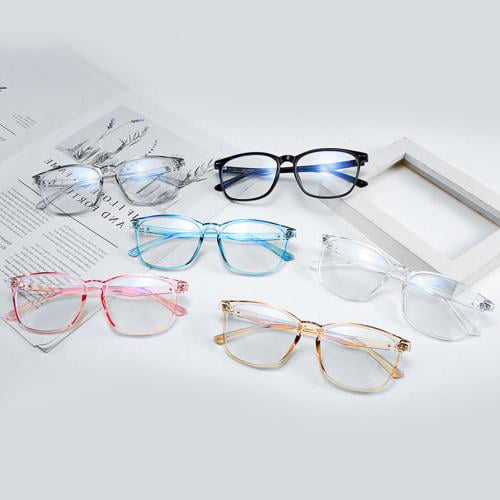 Bright Black Retro Mens Womens Clear Lens Eyeglasses Glasses Frames Anti-radiation Eyewear xz 